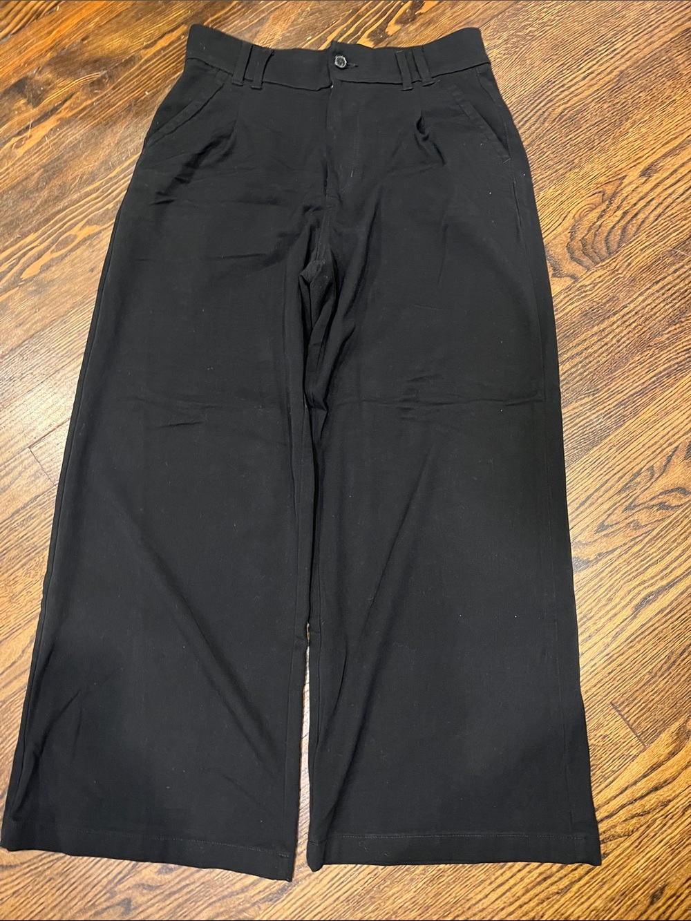 American Eagle Outfitters Black Wide-Leg Trousers